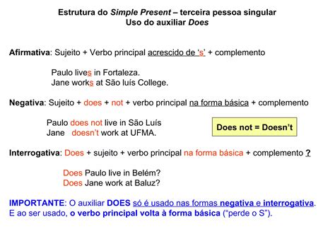 Estruturas Do Simple Present - Simple present do does | PPT | College Education | Education