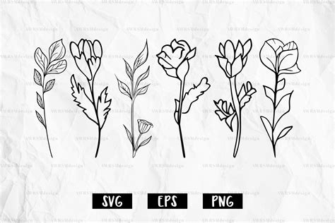 Wildflower Svg, Flower Svg Sublimation Graphic by AWRSMdesign ...