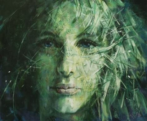 Saatchi Art Artist Alexander Ilichev Painting Green Portrait” Art