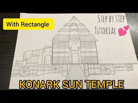 Konark Sun Temple Drawing How To Draw Konark Sun Temple Temple