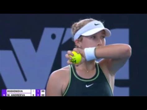 Mirra Andreeva Dominating Again Vs Arina Rodionova WTA Tennis