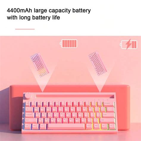 Ajazz K T Wireless Mechanical Keyboard Dual Mode Hot Swappableenclosed Keycaps Game Office