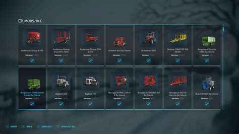 Full Mod List Pack By Stevie FS25 FS22 Mod