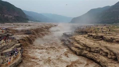 Yellow River S Magnificent Hukou Waterfall Swells CGTN