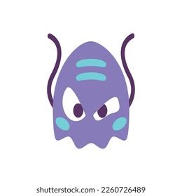 Alien Monster Emoji Clipart Original 5 Stock Vector (Royalty Free ...