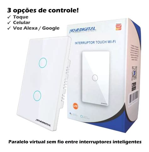 LITE WS2 W Interruptor inteligente Lite 2 botões touch Wi Fi branco