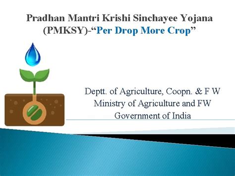 Pradhan Mantri Krishi Sinchayee Yojana Pmksyper Drop More