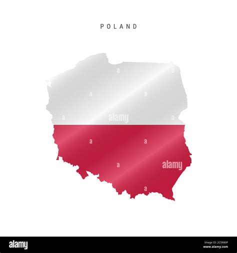 Detailed waving flag map of Poland. map with masked flag Stock Photo ...