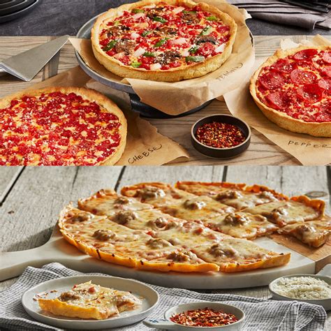 2 Lou Malnatis Thin Crust Pizzas And 5 Deep Dish Pizzas Tastes Of Chicago