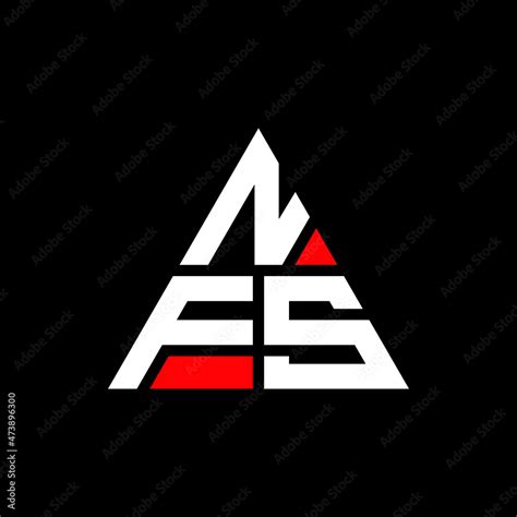 Nfs Triangle Letter Logo Design With Triangle Shape Nfs Triangle Logo