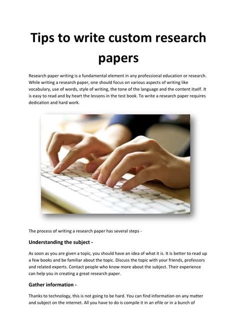 Tips to write custom research papers by Papers Stock - Issuu