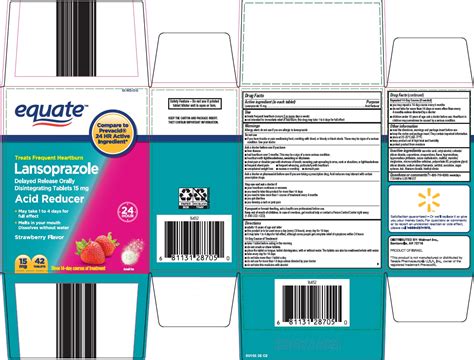 Dailymed Equate Lansoprazole Lansoprazole Tablet Orally Disintegrating Delayed Release