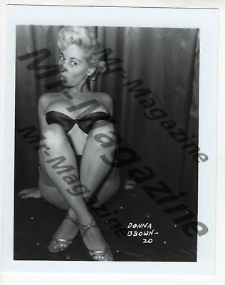 Vintage Risqué B W Pinup x Sexy Cheesecake Donna Brown Lingerie Print XO eBay