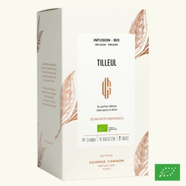 Tilleul Infusion Bio En Sachets Individuels George Cannon