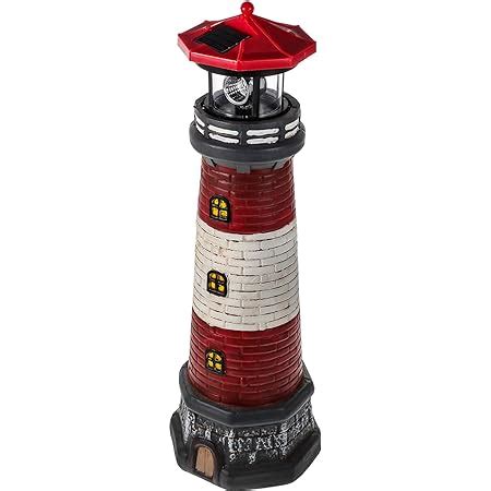 Housoutil Solar Lighthouse Nautical Lighthouse With Led Lights Cm