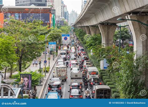 Bangkok Thailand Traffic Jam On Sukhumvit Road Editorial Stock Photo