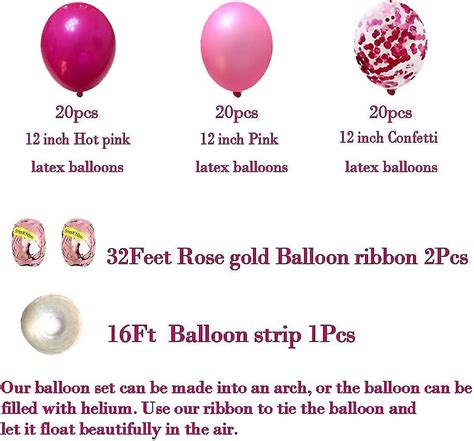 Hot Pink And Baby Pink Balloons Inch Pcs Premium Latex Confetti