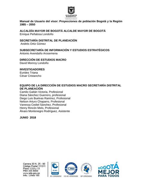 Pdf Secretar A Distrital De Planeaci N Manual De Usuario Del