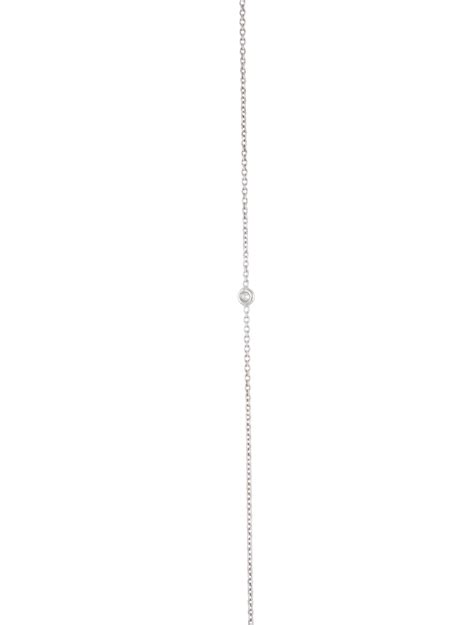 Roberto Coin K Diamond Station Necklace Rhodium Plated K White