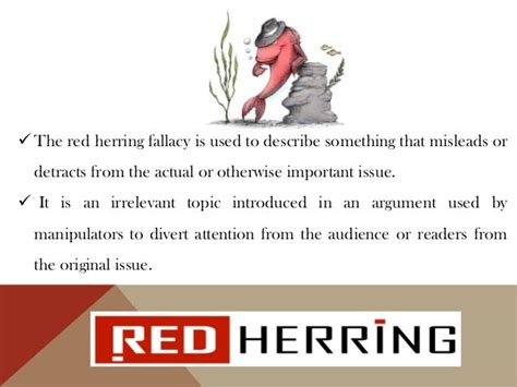 Red Herring Fallacy Examples Slideshare