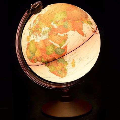 Globo Terrestre Histórico Vintage Iluminado Grande 30cm Bivolt Com Luz