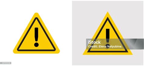 위험 경고 또는 주의 표지판 느낌표 기호가 있는 아이콘입니다 주의 경고 배지 0명에 대한 스톡 벡터 아트 및 기타 이미지 0