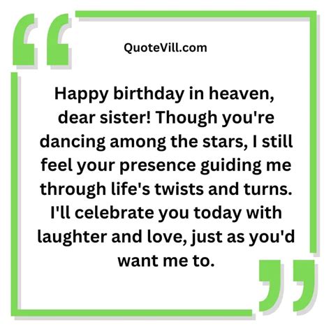 Happy Birthday Sister In Heaven Quotes