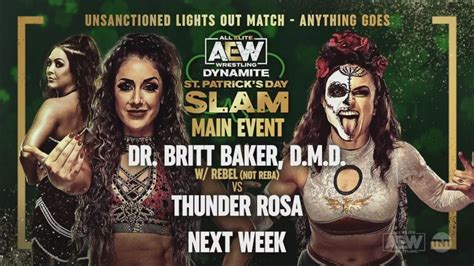 First Ever AEW Women's Main Event Announced: Britt Baker Vs. Thunder Rosa