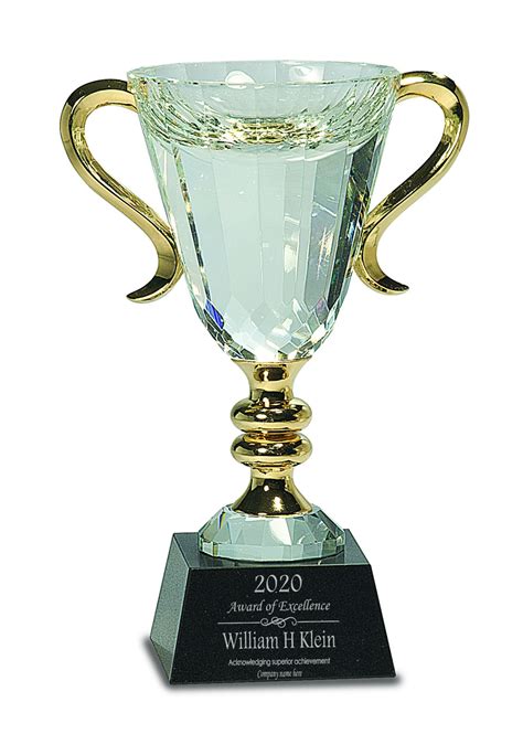 Personalized 8 1 2 Crystal Trophy Cup With Gold Handles Etsy España