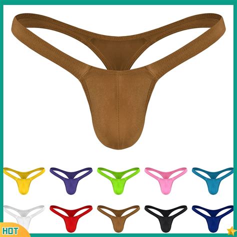 Fstylefang New Mens Low Rise Sexy Bikini T Back Thong Bluge Pouch G String Underwears Shopee