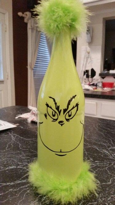 Grinch Wine Bottle Christmas Wine Bottles Bottles Decoration Wine