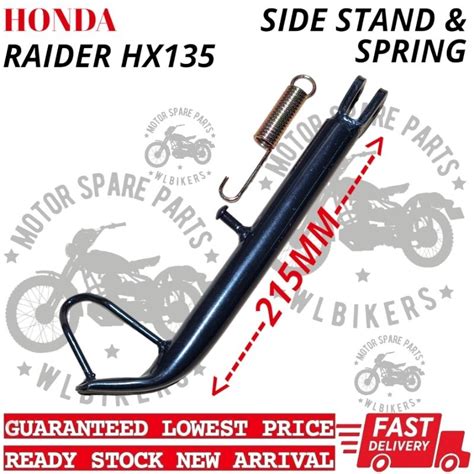 Honda Raider Hx Side Stand With Spring Tongkat Tepi Besi Batang