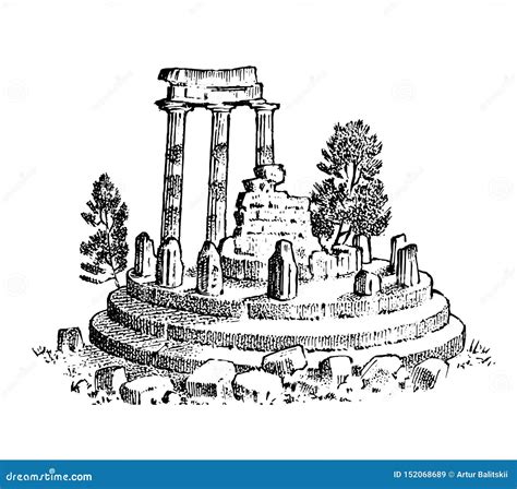 Ancient Ruins Drawing Kristins Traum