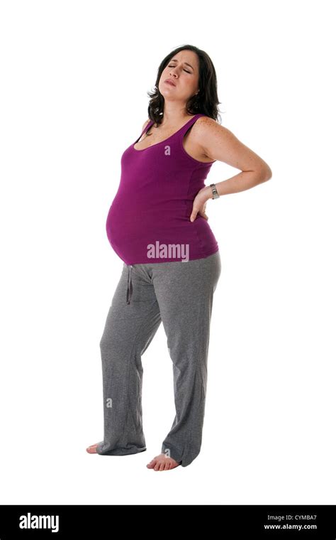 Pregnant woman with back pain Stock Photo - Alamy