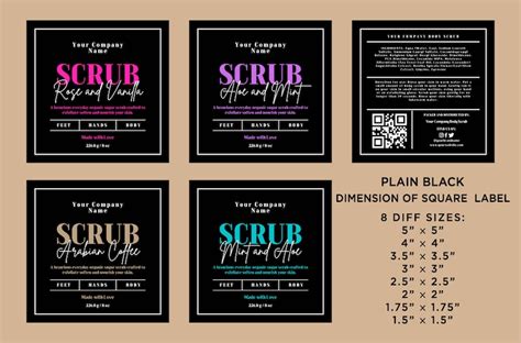 Printable Bath Body Scrub Label Sugar Scrub Label Bath Soak Etsy