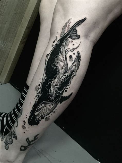 The Dark Mysterious World Of Blackwork Tattoos Whale Tattoos