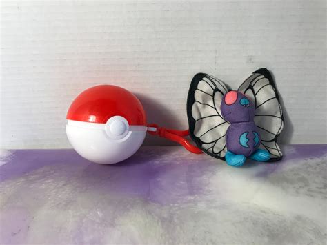 Vintage Pokemon Pokeball and Butterfree Plush Stuffed Animal | Etsy