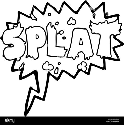 Splat Cartoon Black And White Stock Photos And Images Alamy