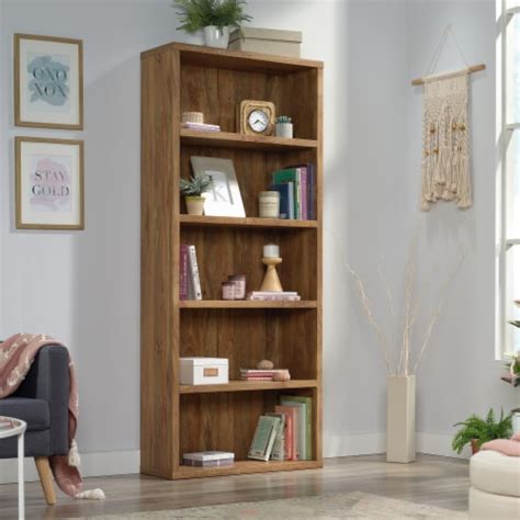 Sauder Select 5 Shelf Wood Bookcase In Sindoori Mango 1 Kroger