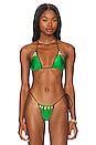 Seashell Miranda Triangle Bikini Top In Emerald REVOLVE