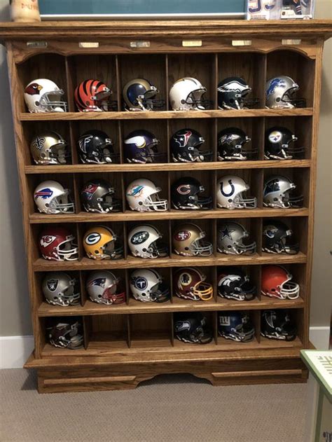 Complete NFL Mini-Helmet Collection w/Display Case West Shore: Langford ...