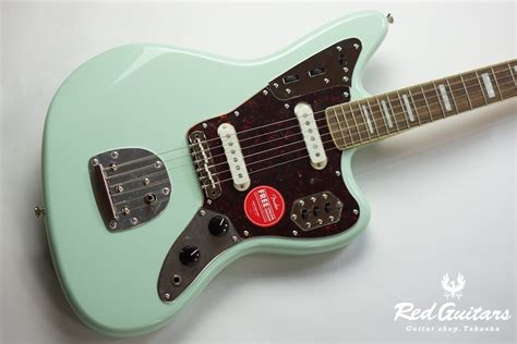 Squier By Fender CLASSIC VIBE 70S JAGUAR Surf Green Red Guitars