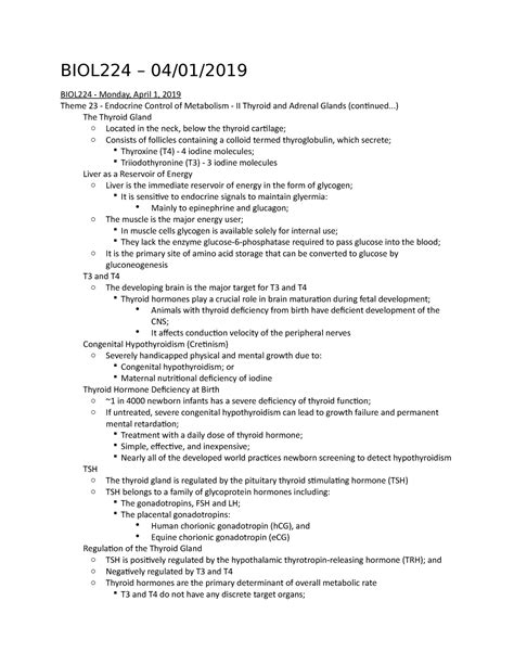 Biol Apr St Lecture Notes Lecture Notes Biol