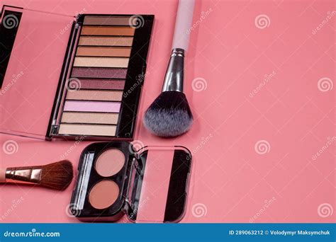 Beauty Background With Facial Cosmetic Products With Empty Copy Space Makeup Skin Care Concept