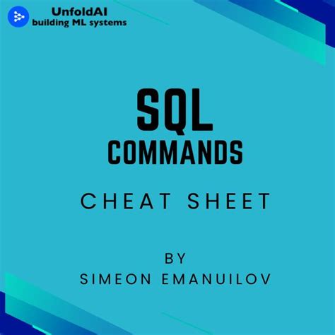 Sql Commands Cheat Sheet Unfoldai