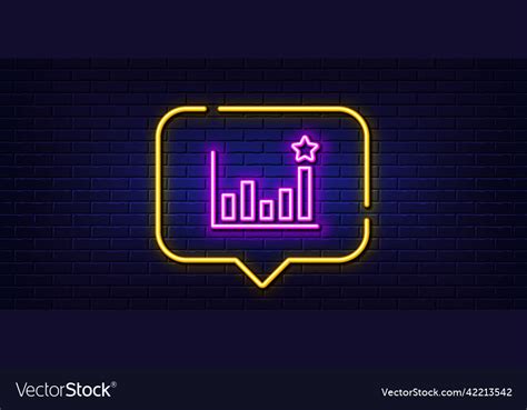 Efficacy Line Icon Business Chart Sign Neon Vector Image