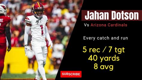 Jahan Dotson Every Catch And Run Washington Commanders Vs Arizona