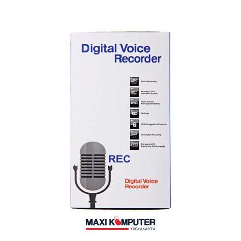 Stereo Digital Voice Recorder 8gb Rechargeable Battery Perekam Suara Maxi Komputer