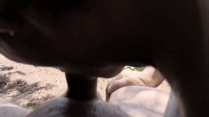 Public Beach Horny Wife Blowjob