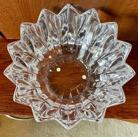 Orrefors Fleur Crystal Bowl 14 Point 6 25 W X 4 5 H Label Signed